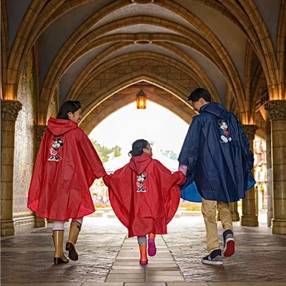 Tokyo Disneyland Resort Mickey Mouse Poncho Rain Jacket Navy Disney raincoat - Picture 11 of 11